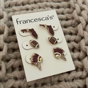 Rare Francesca’s Florida State Seminole Earrings